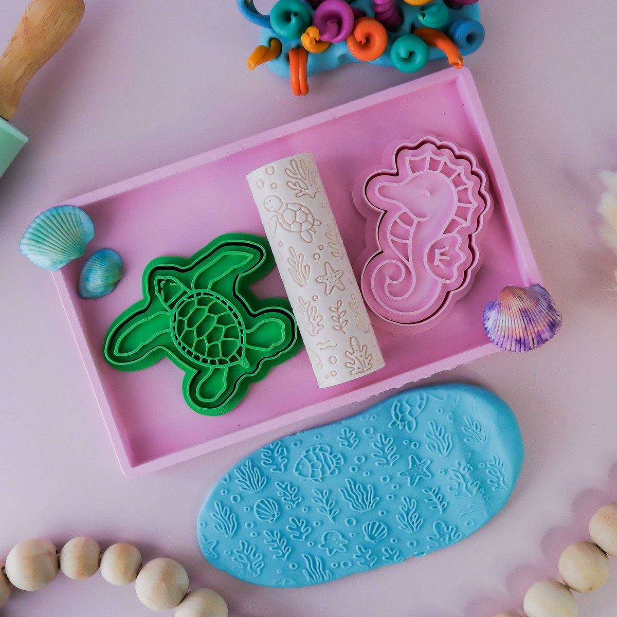 Eco Textured Play Dough Roller